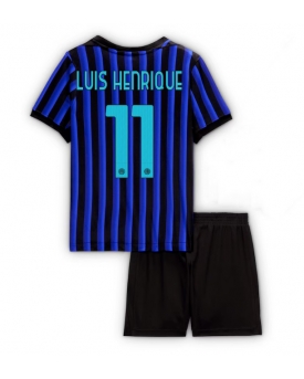 Billige Fotballdrakt Inter Milan Luis Henrique #11 Replika Hjemmedraktsett Barn 2025-26 Kortermet (med bukser)